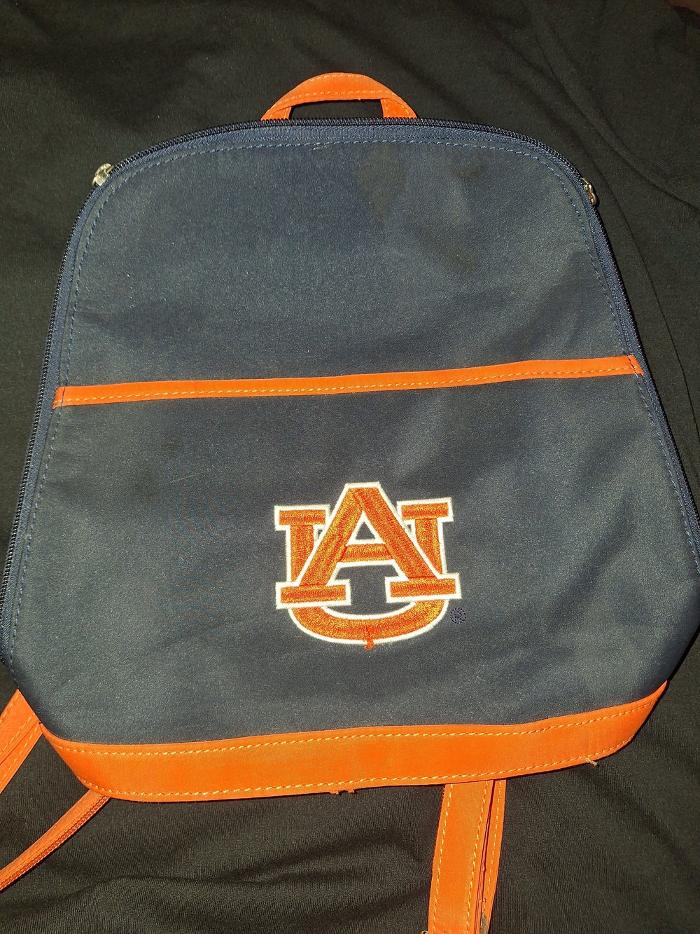 Auburn Navy and Orange Logo Backpack - Men